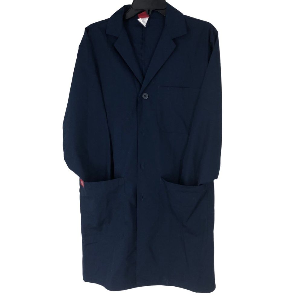 NWOT Dickies Navy Lab Jacket, Button Front, Large Front Pockets SZ XS